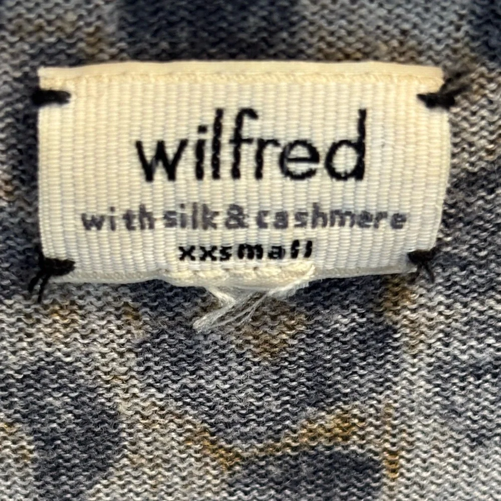 ARITZIA Wilfred Silk Cashmere Blend Animal Print Size XXS Open Cardigan Sweater - Picture 3 of 7